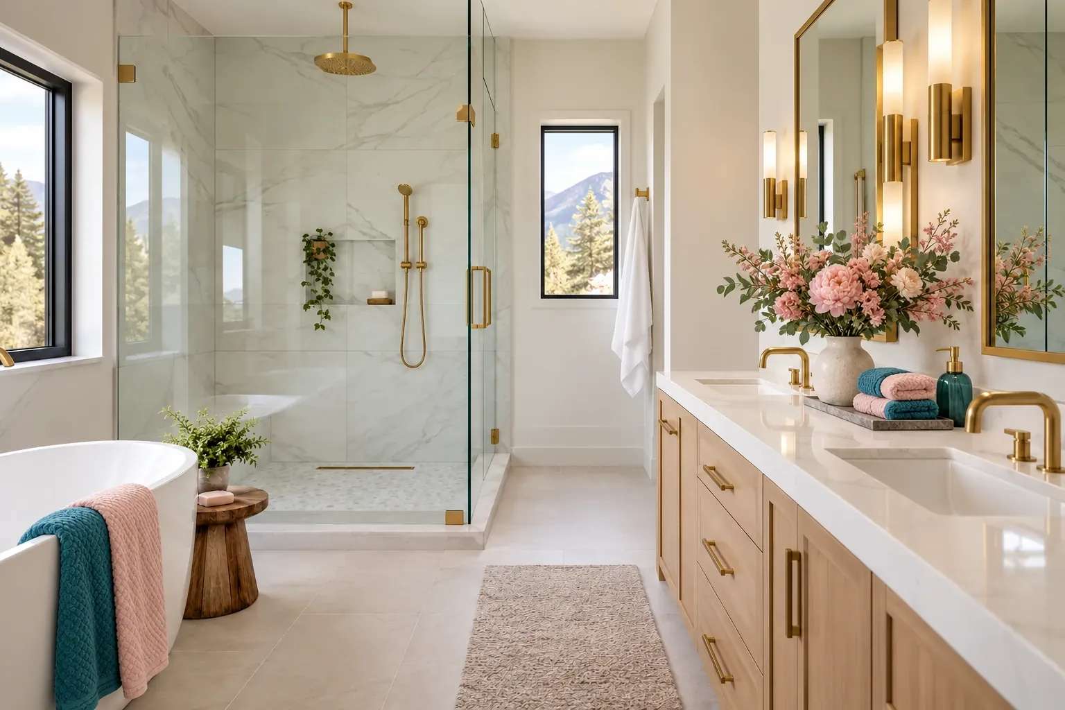 Bathroom fixtures and glass, refreshed